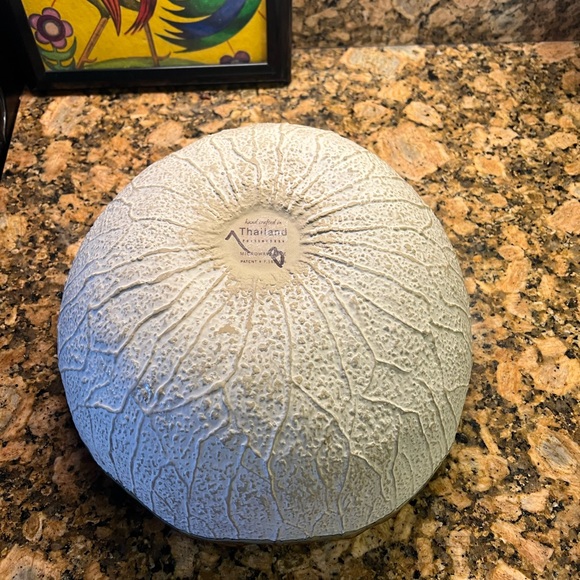 X4 glazed pottery, barn, gourd, salad bowl set Thailand, pottery barn turquoise - Picture 13 of 15